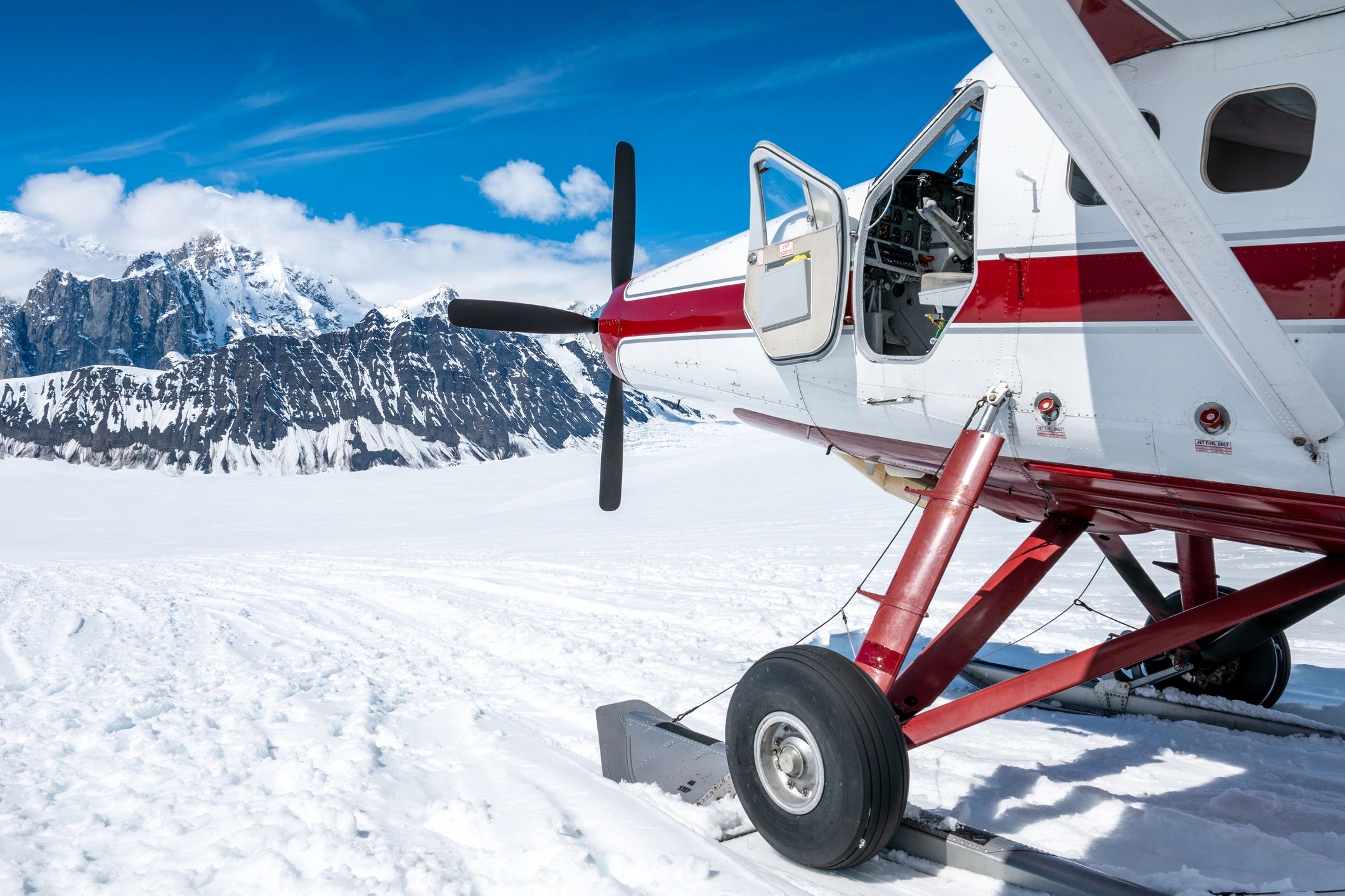 Small propeller airplane in a dramatic aviation setting
